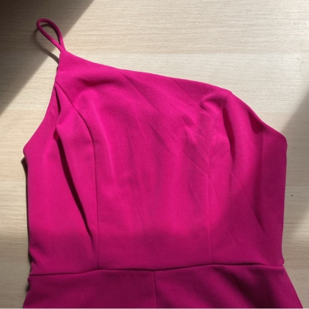 Crystal Sky Vibrant Pink One-Shoulder Jumpsuit, Women’s Size Medium - Picture 7 of 8